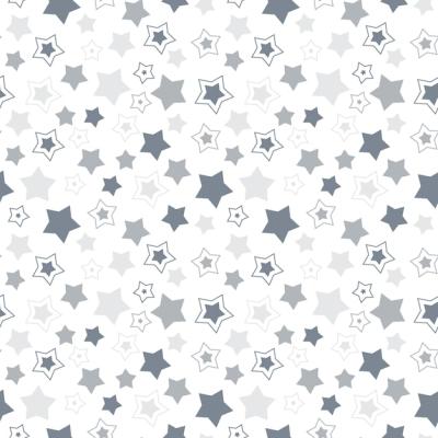 Flat Design Silver Stars Pattern – Free Download