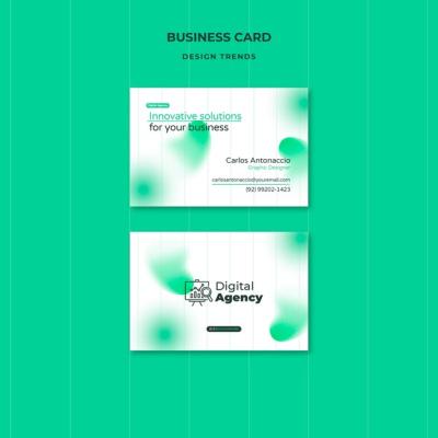 Gradient Business Card Design Template – Free to Download