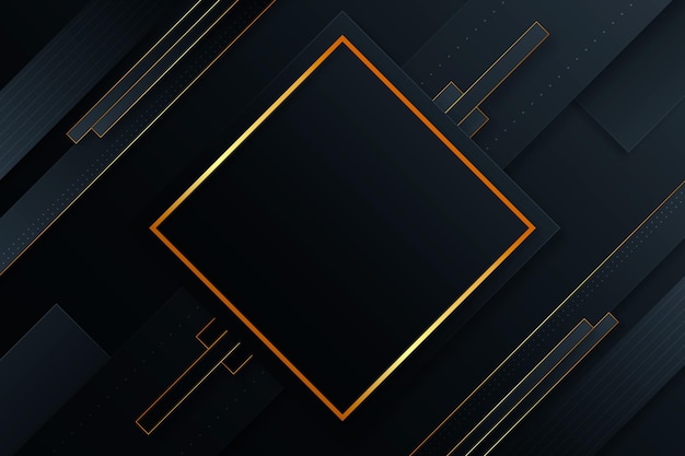 Gradient Black Backgrounds with Golden Frames for Free Download