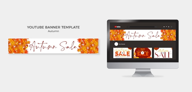 Autumn Season YouTube Banner Template – Free Download