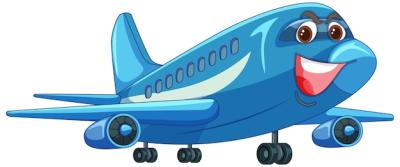 Happy Cartoon Airplane Character – Free Download