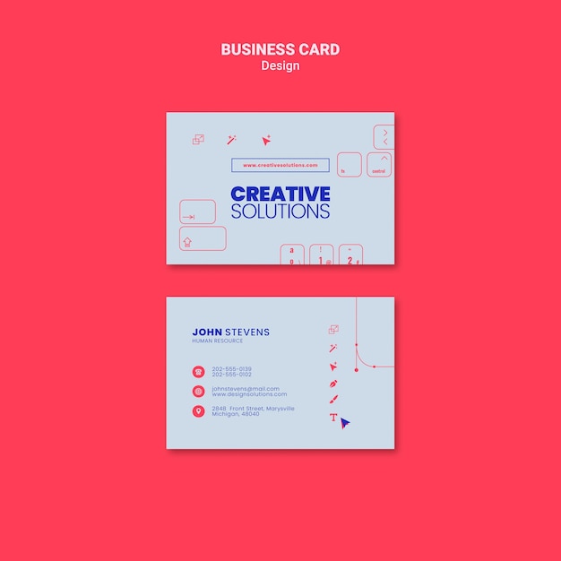 Creative Business Solutions Business Card Template – Free Download