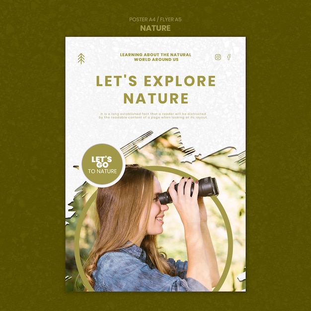 Beautiful Nature Poster Template Design – Free Download, Download Free Stock Photo