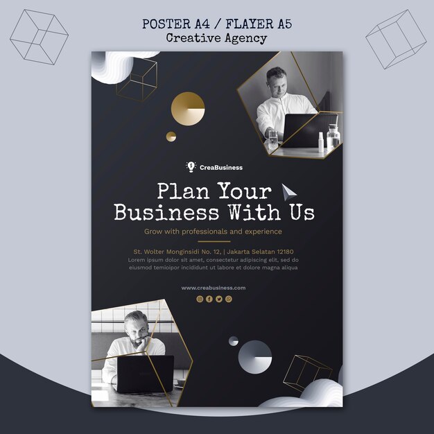 Vertical Flyer Template for Business Partnering – Free Download