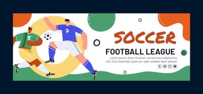 Flat Soccer Social Media Cover Template – Free Download