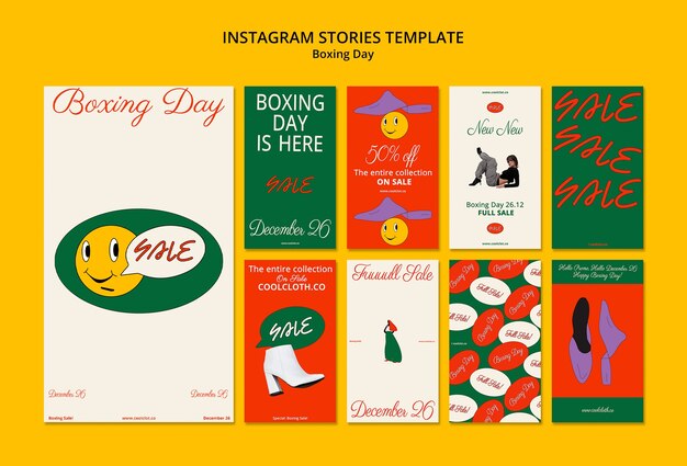 Boxing Day Sales Instagram Stories Collection – Free Download