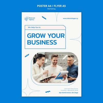 Marketing Poster or Flyer Design Template – Free Download