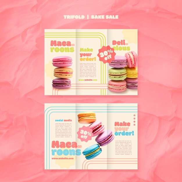 Bake Sale Trifold Brochure Template – Free Download