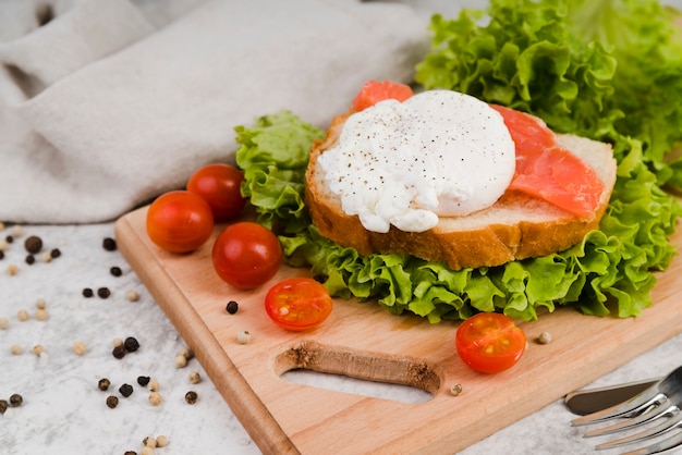 Healthy Breakfast on a Wooden Board – Free Stock Photo for Download