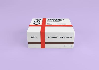 Luxury Gift Box Mockup with Ribbon Isolated – Free Download