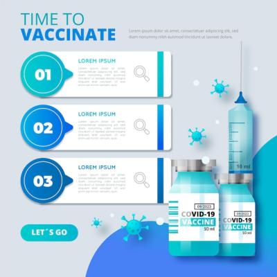 Gradient Immunity Infographic Featuring Vials – Free Download