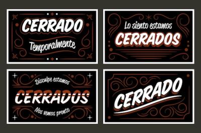 Vintage Cerrado Signboard Set – Free Download