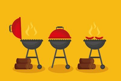 Barbecue Grill Vector Template – Free Download