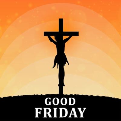 Good Friday Orange Black Beige Background Social Media Design Banner – Free Download