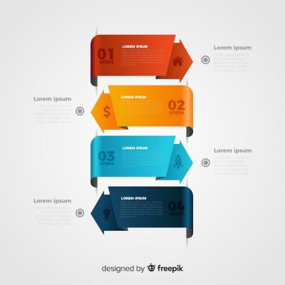 Infographic Template with Steps Concept – Free Download