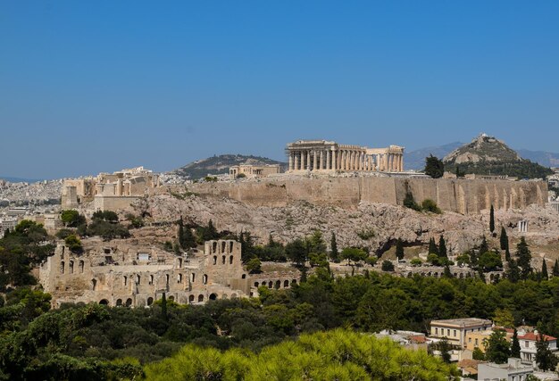 Scenic View of Athens with Acropolis Hill, Greece – Free Stock Photo for Download