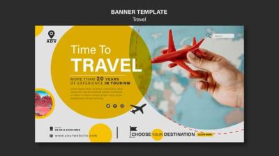 Traveling Agency Banner Template – Download Free Stock Photo