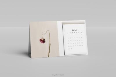 Desk Calendar Mockup – Download Free Stock Photo