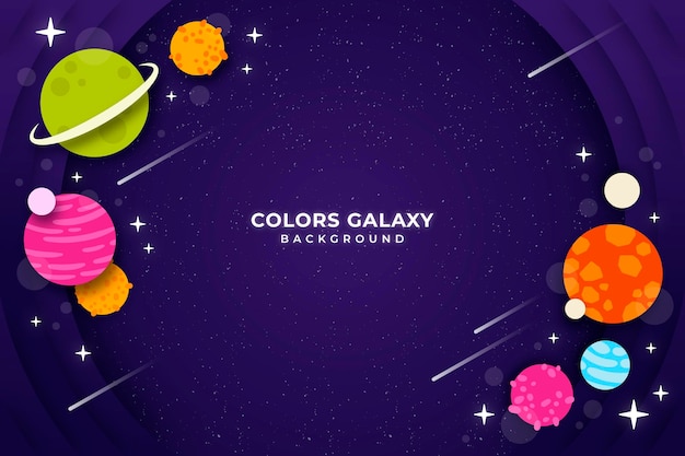 Galaxy Background in Paper Style – Free Download