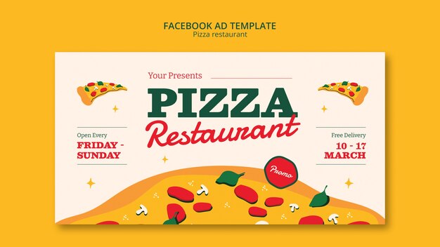 Pizza Restaurant Facebook Template – Free Stock Photo Download