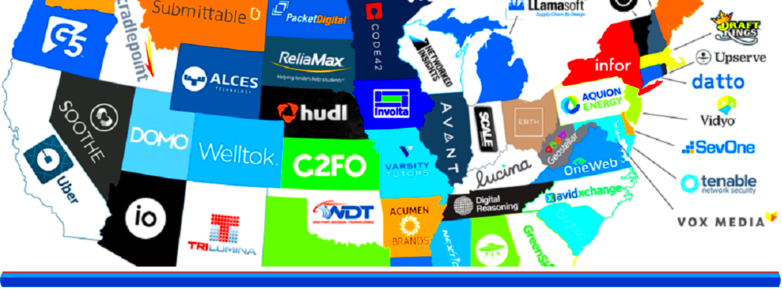 The United States Of Startups The Most WellFunded Tech Startup In 