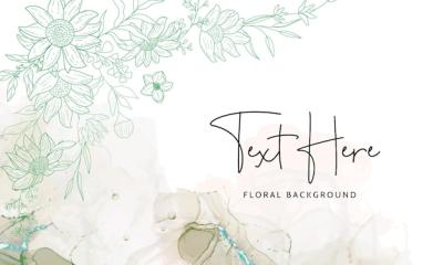 Elegant Outline Floral Background Design – Free Download