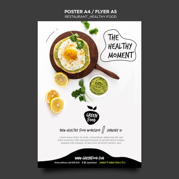 Healthy Food Template Poster – Free to Download