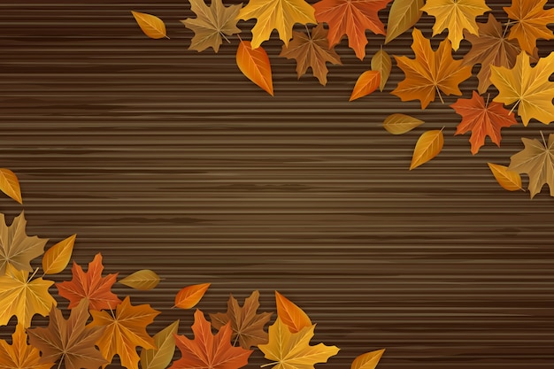 Realistic Fall Wood Background – Free Download