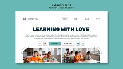 Children School Education Landing Page – Free Download