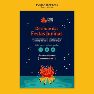 Festas Juninas Poster Template – Free Download