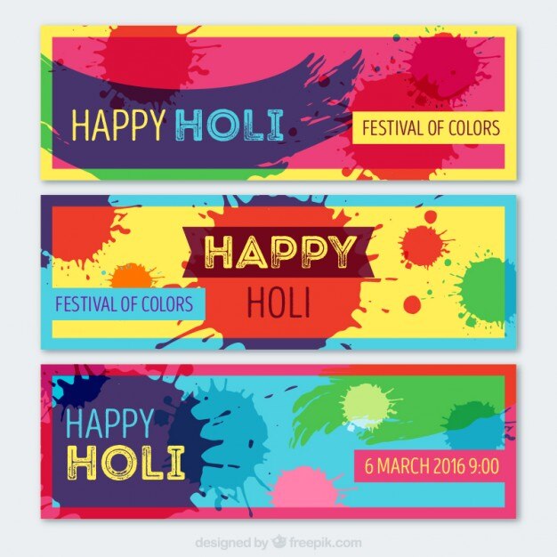 Abstract Festival of Colors Banners – Free Download