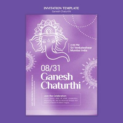 Ganesh Chaturthi Invitation Template – Free Download