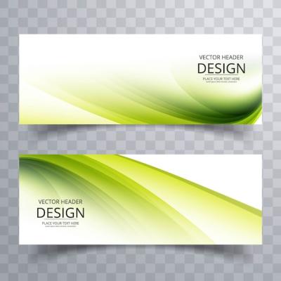 Green Wavy Banners – Free Download Free Stock Photo