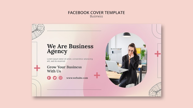 Flat Design Business Solution Facebook Cover – Free Download