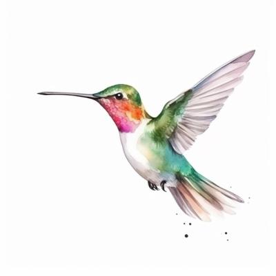 Hummingbird in Flight: Stunning Generative AI Art – Free Stock Photo for Download