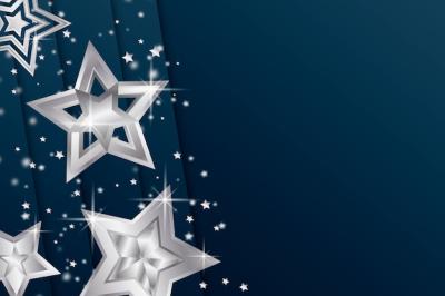 Realistic Silver Stars Background – Free Download, Free Stock Photo