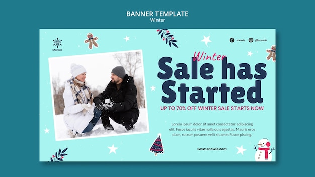 Winter Sale Banner Design Template – Free Download