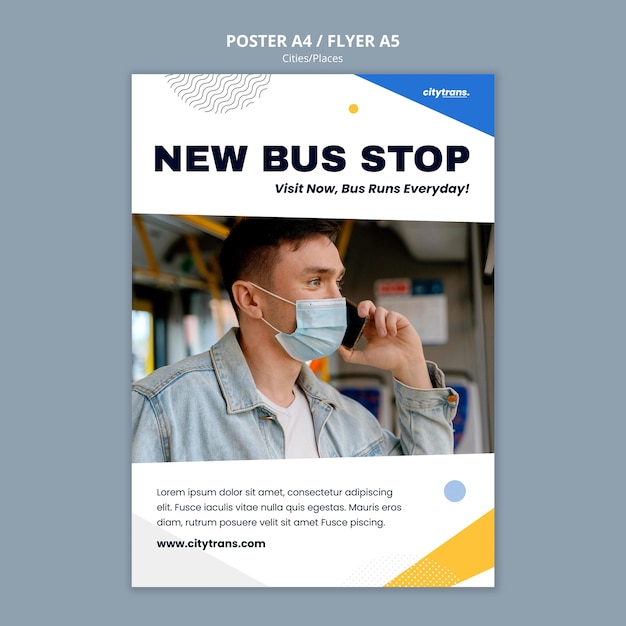 New Bus Stop Poster Template – Free Download