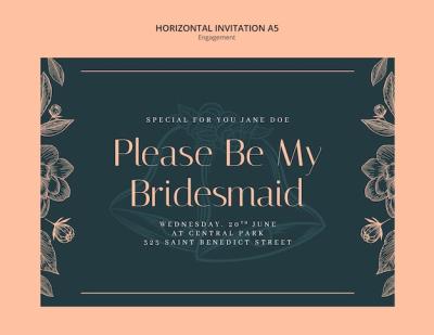 Floral Engagement Celebration Template – Free Download