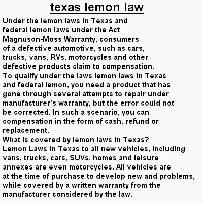 proudweight texas lemon law _ This is different