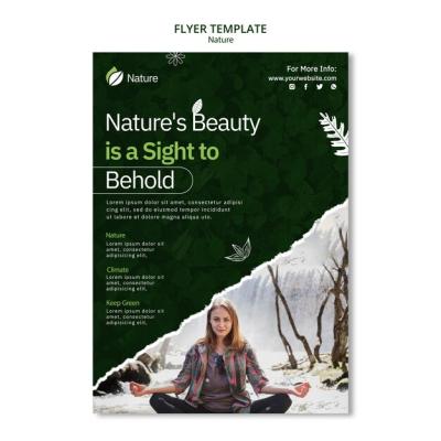 Flat Design Nature Template – Free Download