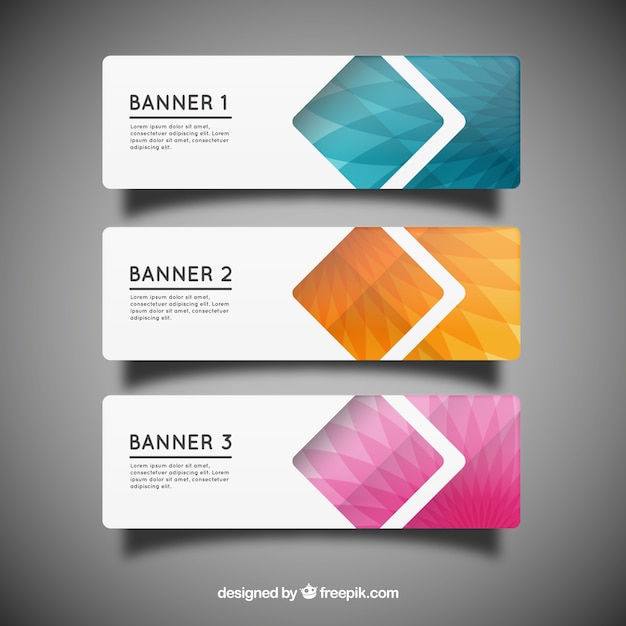 Geometric Banner Templates for Stunning Designs – Free to Download