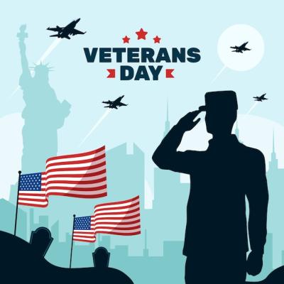 Flat Illustration for Veterans Day Holiday – Free Download