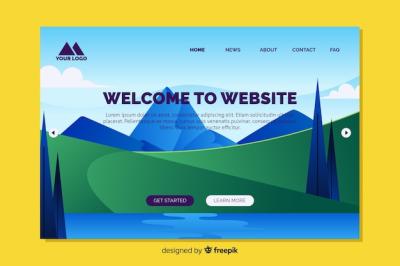 Landscape Welcome Landing Page Template – Free Download