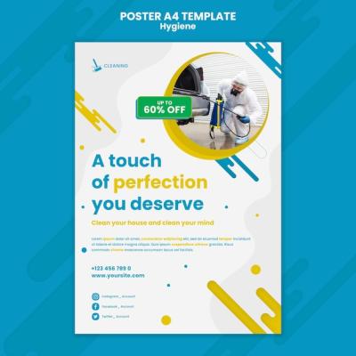 Creative Hygiene Poster Template Design – Free Download