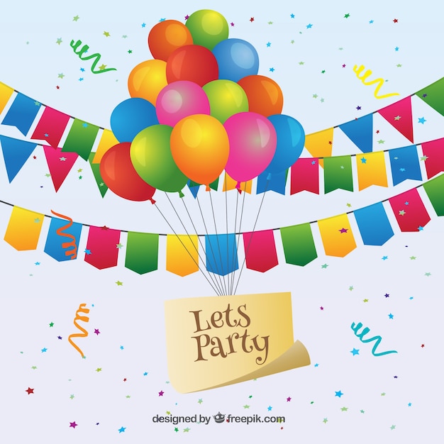 Colorful Garlands Set for Birthday – Free Download