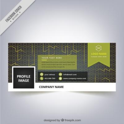 Geometric Style Company Facebook Cover – Free to Download