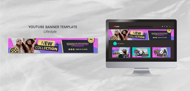 Lifestyle Concept YouTube Banner Template – Download Free Stock Photo