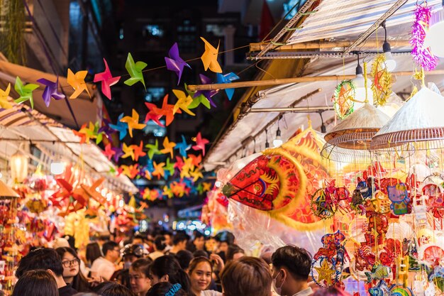 Colorful Traditional Lanterns at the Mid-Autumn Festival – Free Download