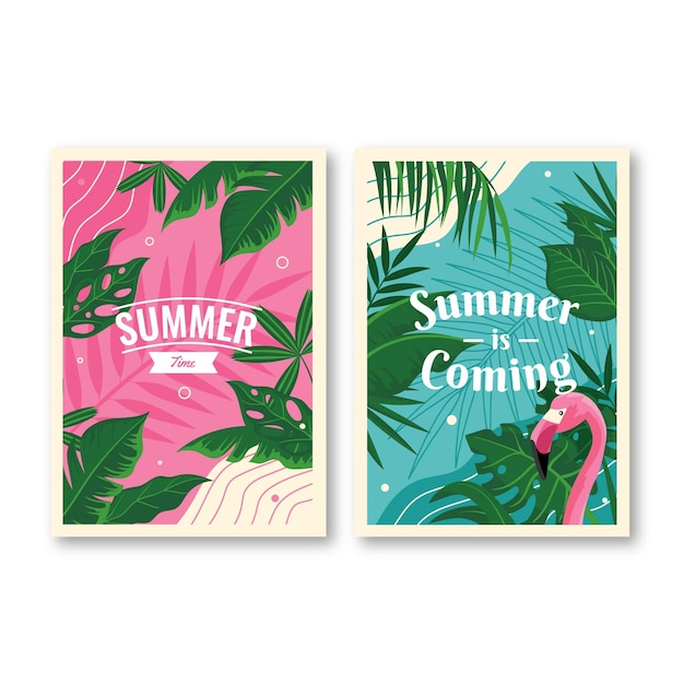 Summer Cards Collection Concept – Free to Download